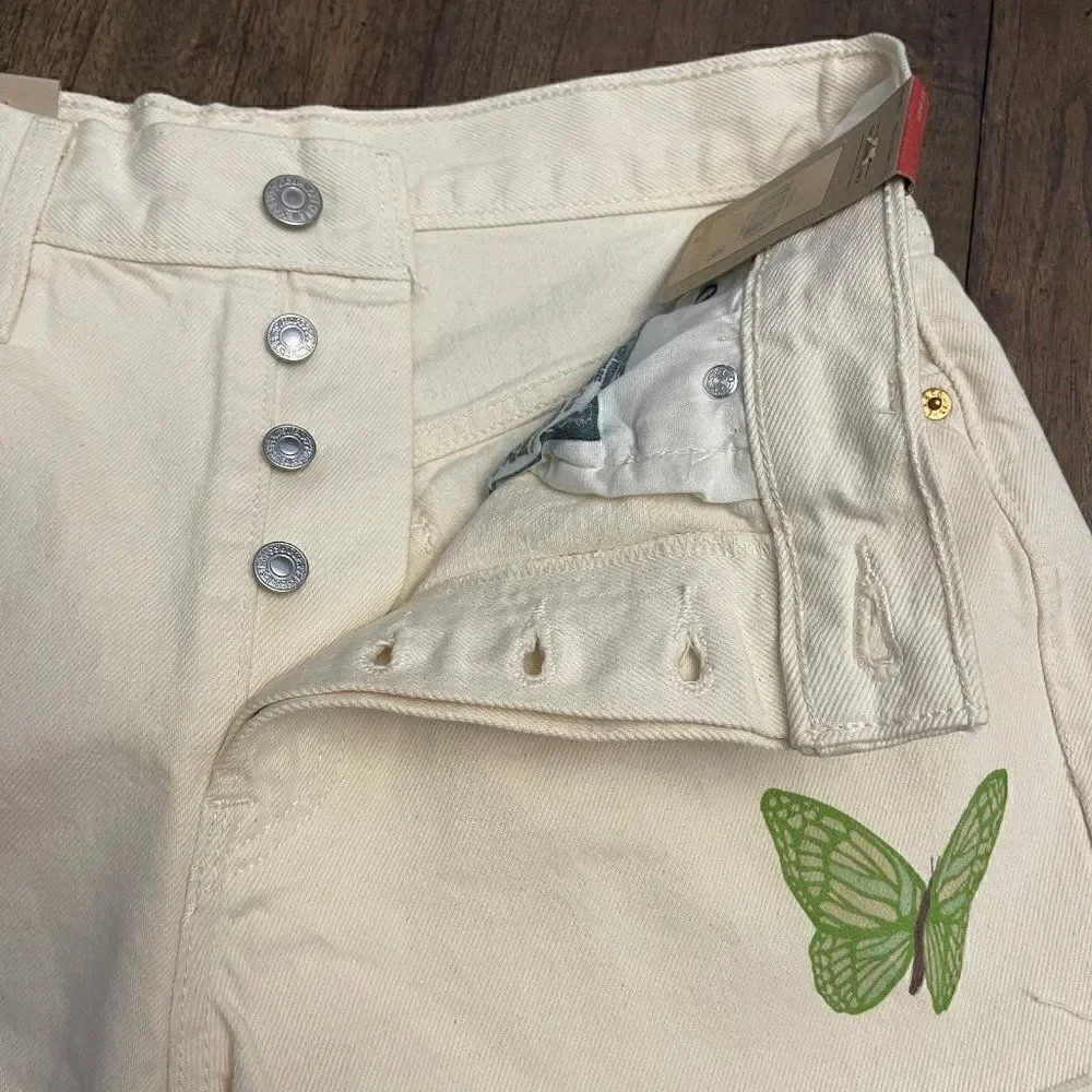 Levi’s 501 Light Stonewash Butterfly Shorts